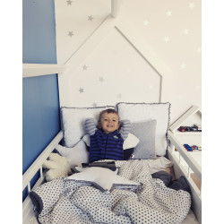 Kinderbett mit Matratze STANDARD Hausbett Einzelbett mit Rausfallschutz 160x80cm